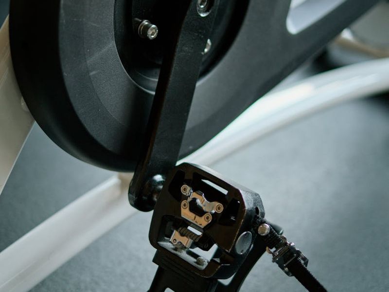 Detailed close-up of gym equipment and workout atmosphere